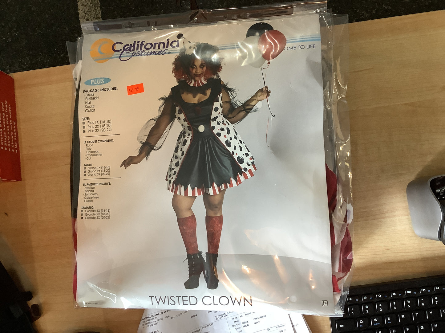 Twisted Clown - Adult Plus 3X