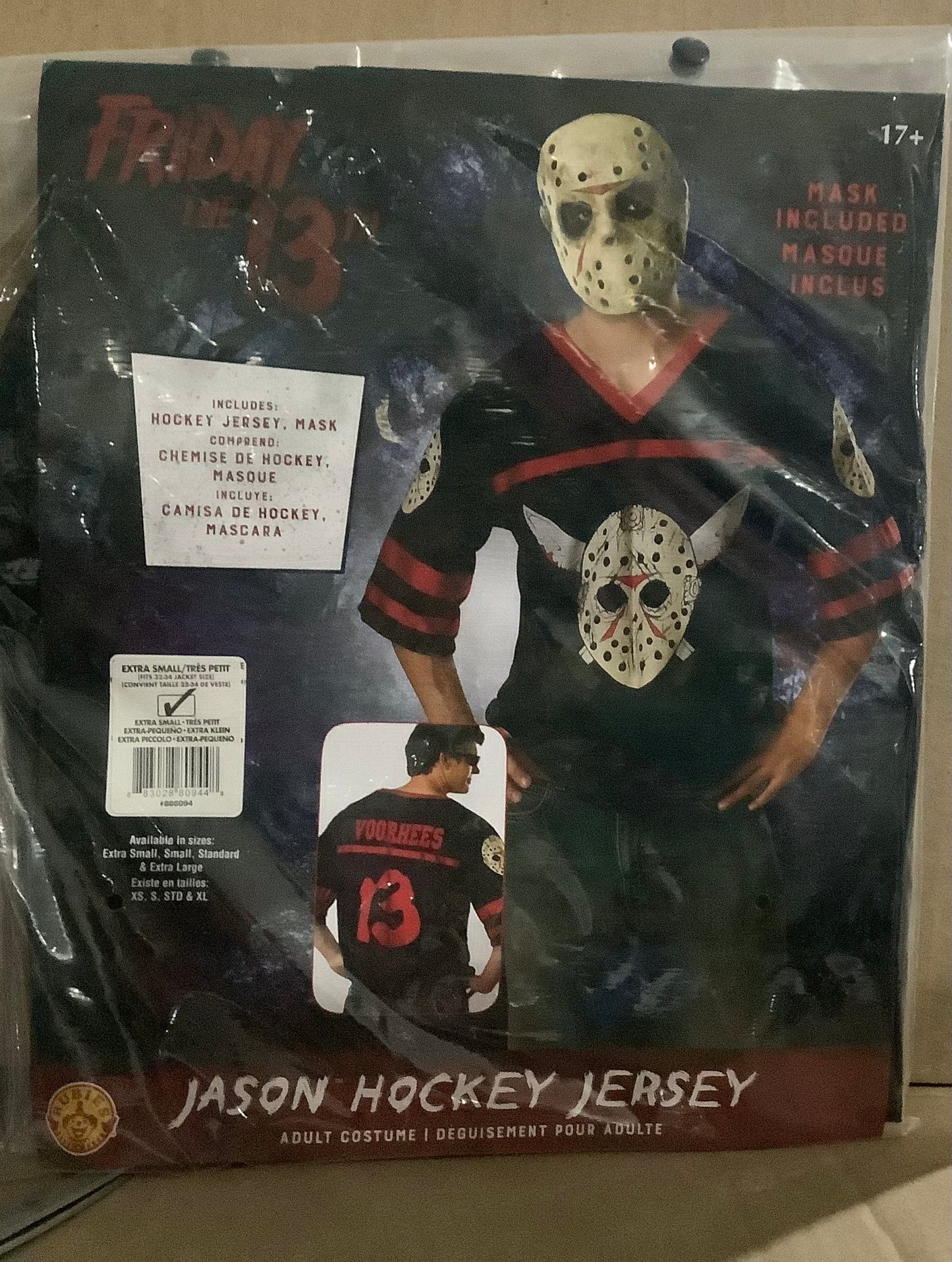 Jason Hockey Jersey/Mask - Adult S