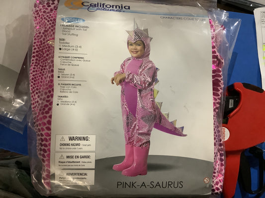 Pink-a-saurus (dinosaur) - Toddler Medium (3-4)