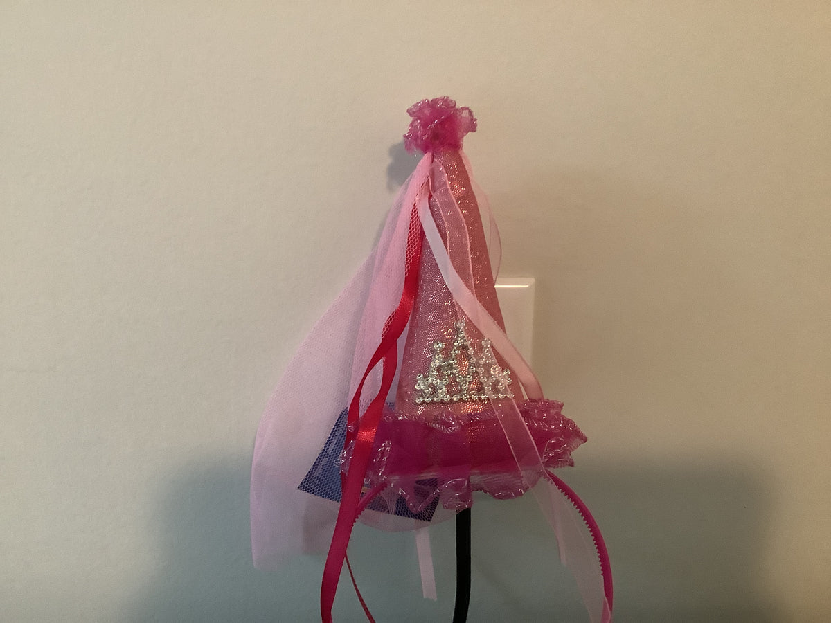 Mini Pink Princess Veil Headband