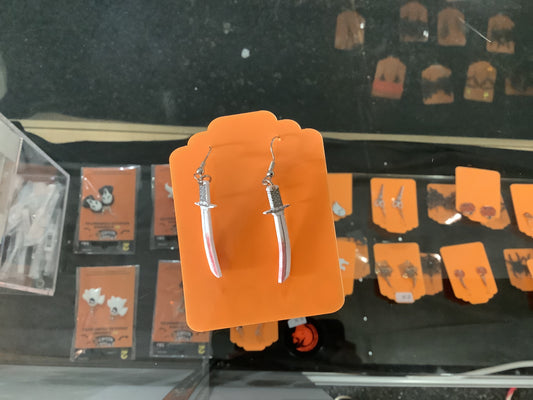 White Dagger Earrings