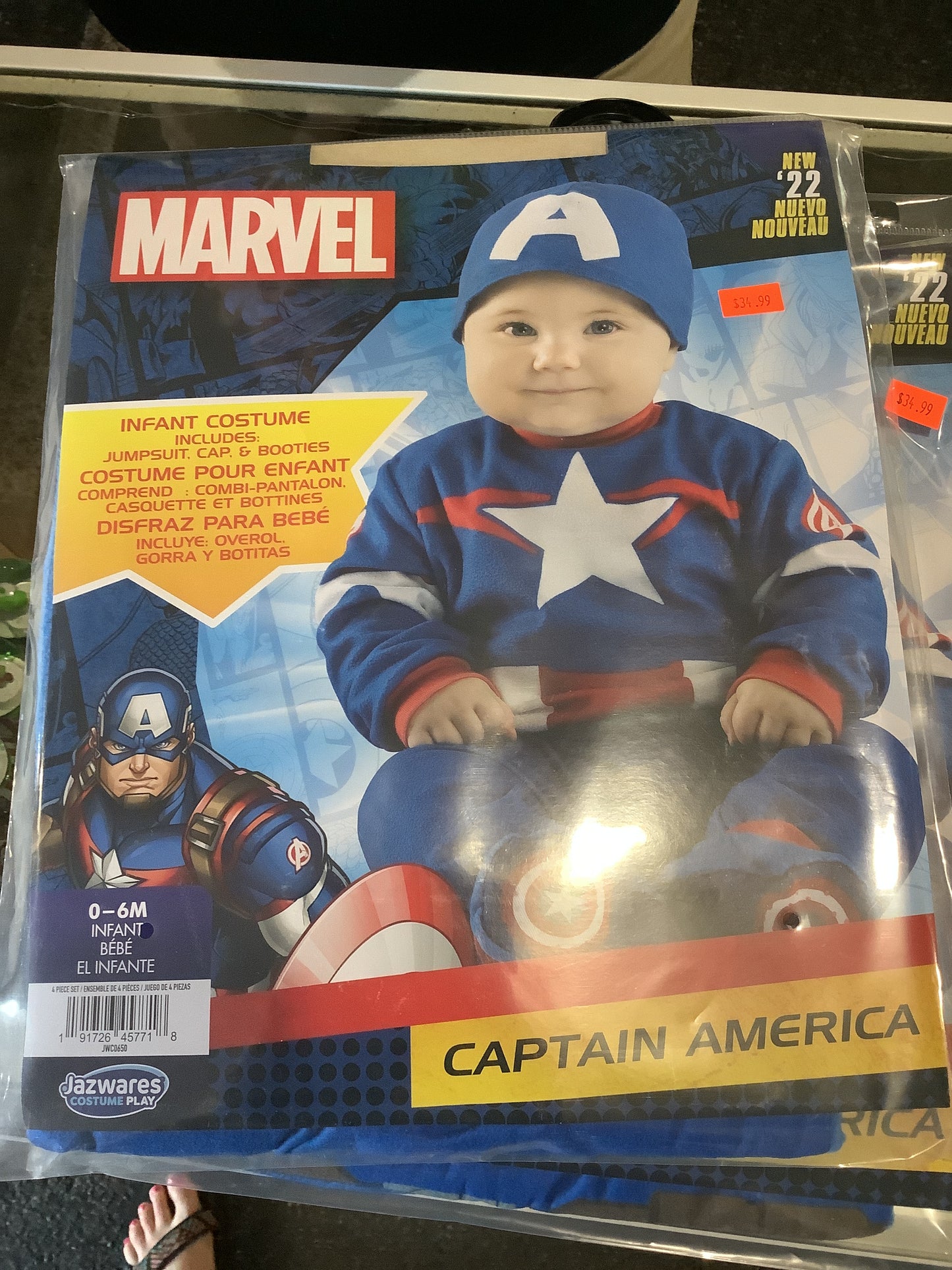 *Captain American Baby (0-6 M)