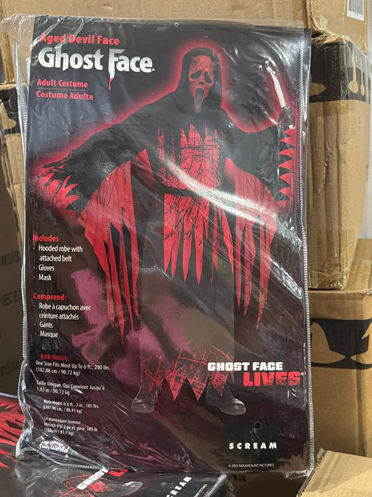 Ghost Face Aged Devil Face - Adult One Size