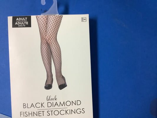 Black Diamond Fishnet Stockings - Adult