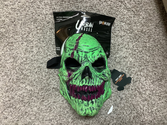 Skull Fangs Green Monster Mask