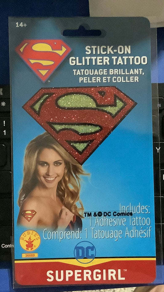 Supergirl Glitter Tattoo
