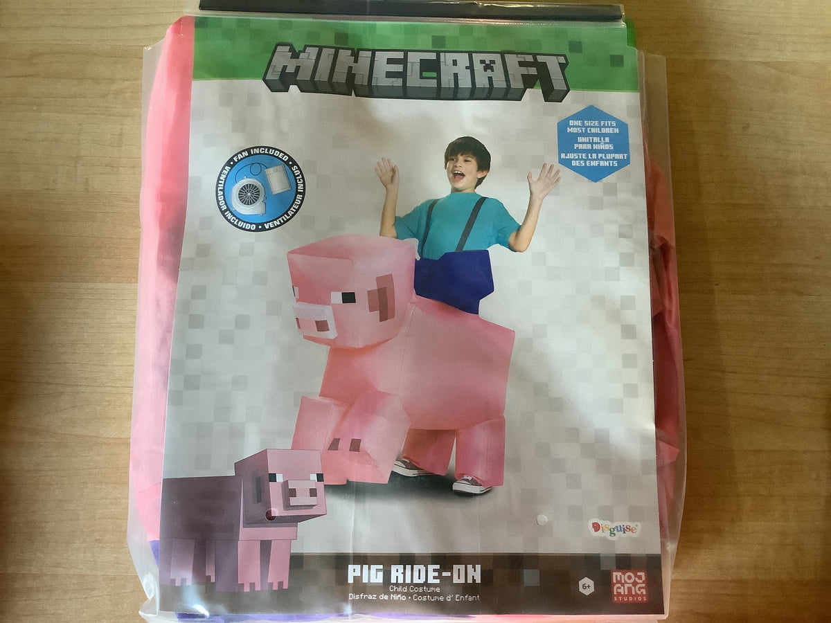 Minecraft - Pig Ride-On Inflatable - Child One Size