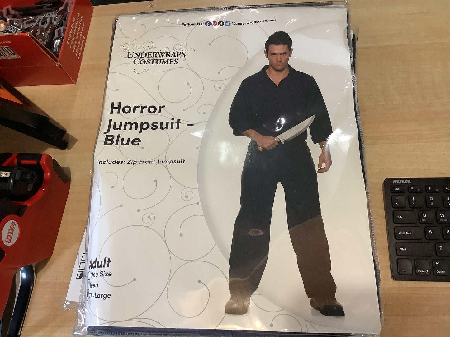 Horror Jumpsuit Blue - XXL