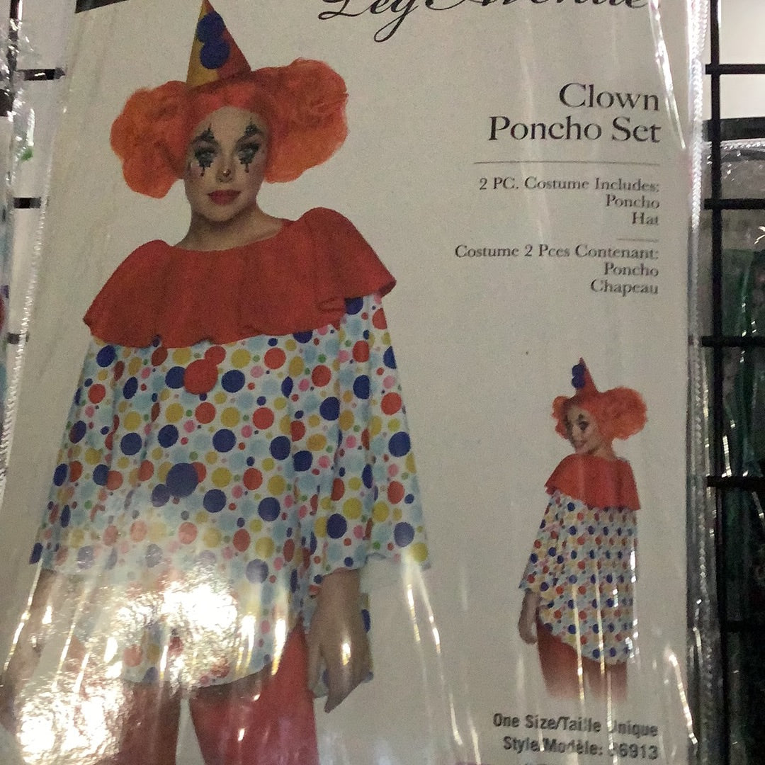 *Clown Poncho Set - Adult One Size