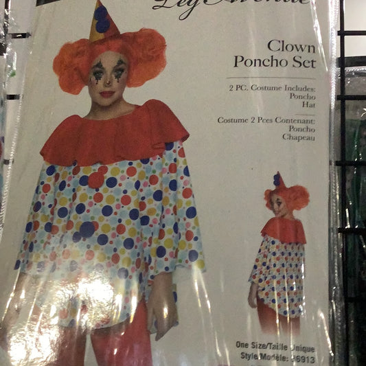 *Clown Poncho Set - Adult One Size