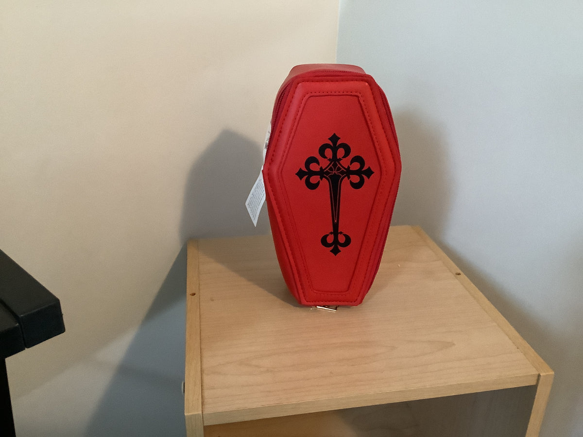Red Coffin Crossbody Purse