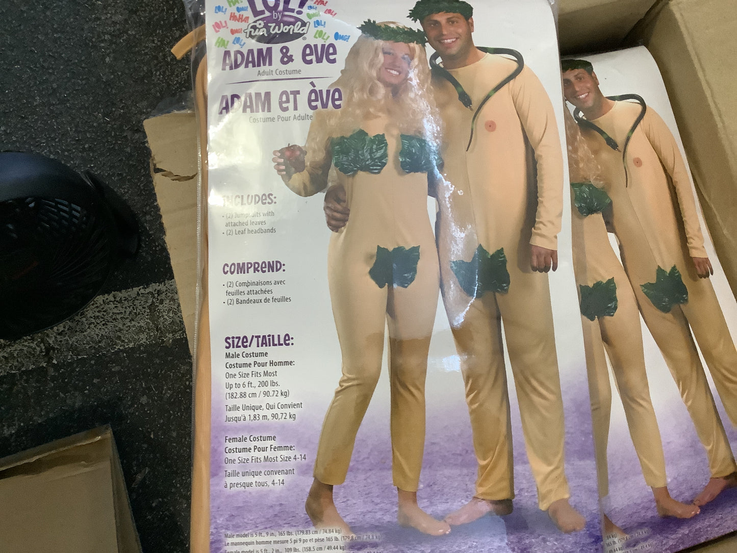 *Adam & Eve Couples Costume - Adult One Size