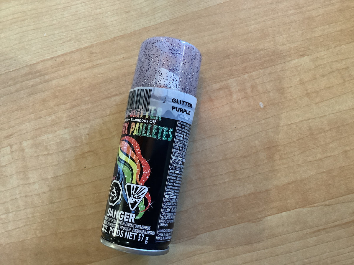 Glitter Purple Hair Spray