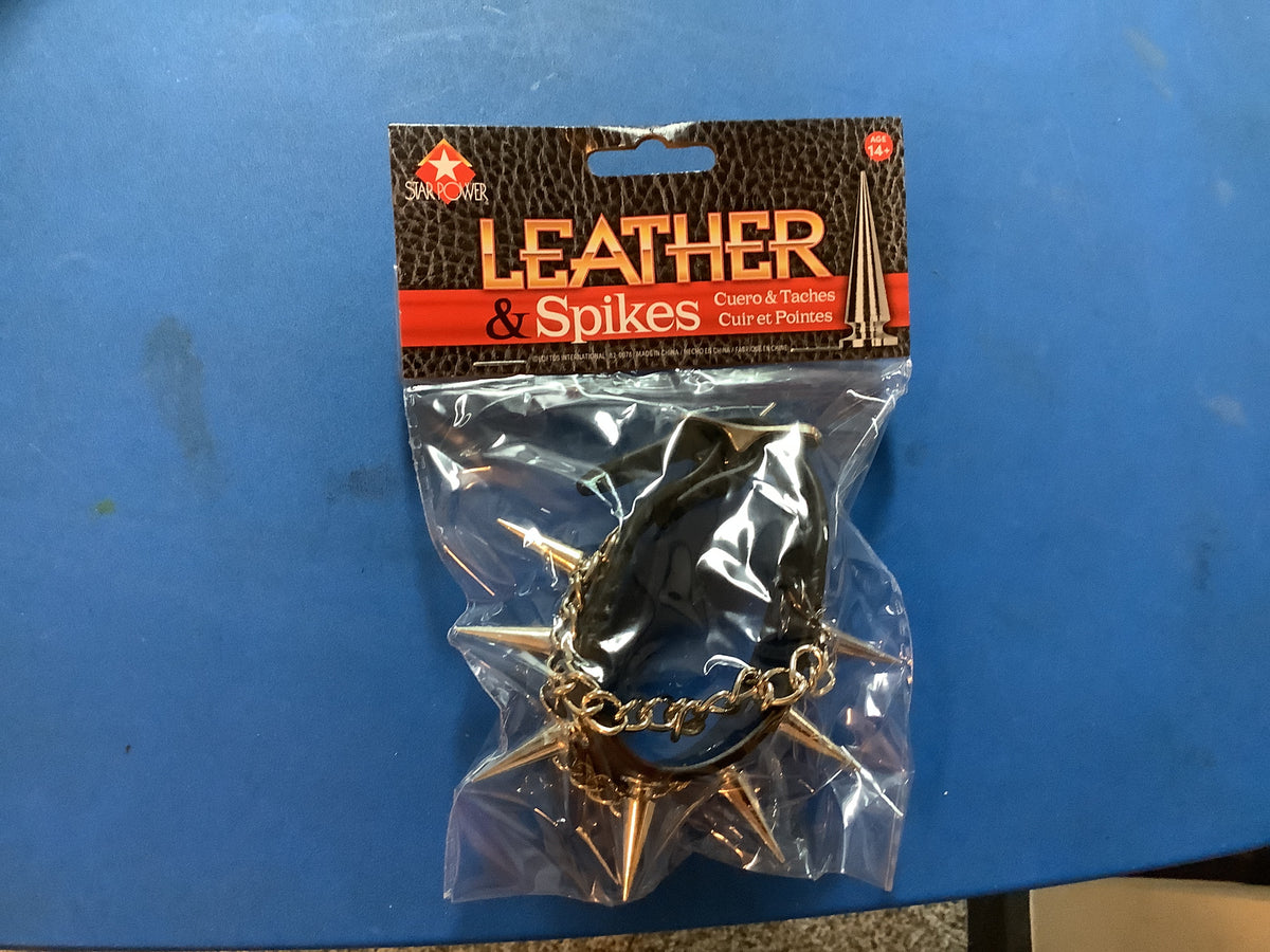 Leather & Spikes Punk Bracelet