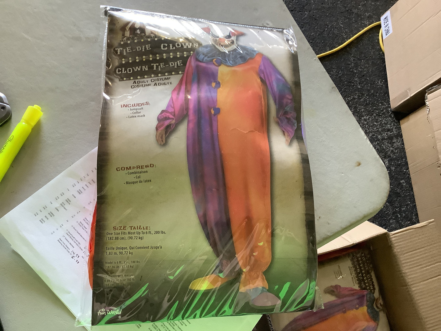 *Tie-Die Clown - Adult One Size