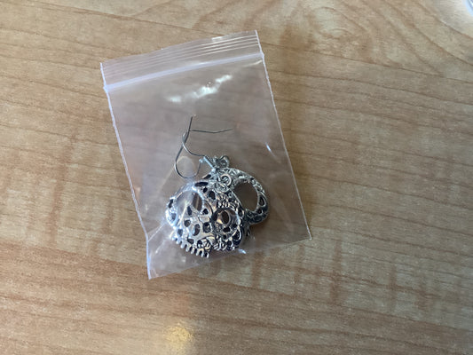 Silver Skull Earrings