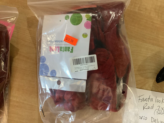 Red Curly Wig with Spacebuns - Fanta Look