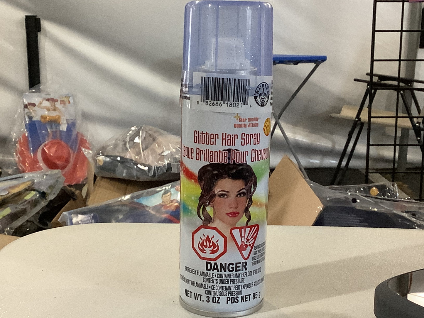 *Bright Color Hair Spray - Blue Glitter