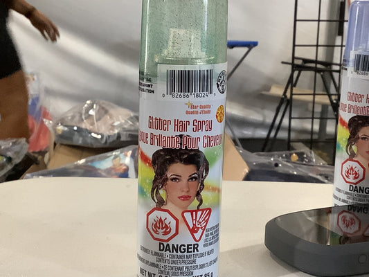 *Bright Color Hair Spray - Green Glitter
