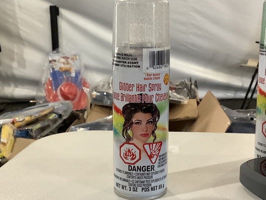 *Bright Color Hair Spray - Silver Glitter