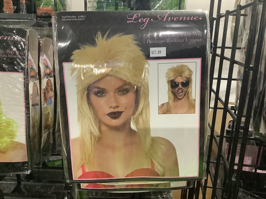 Unisex Rockstar Blonde Wig - Adult