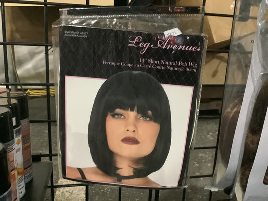 Short Black Straight Bob Wig - Adult