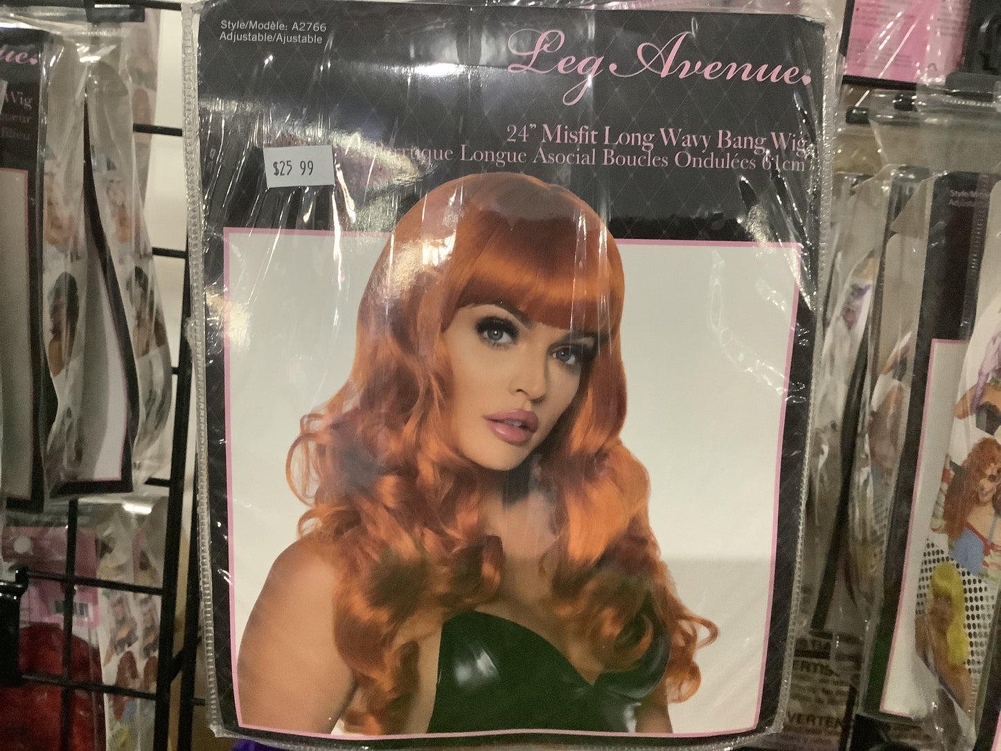 Misfit Long Wavy Bang Wig - Ginger