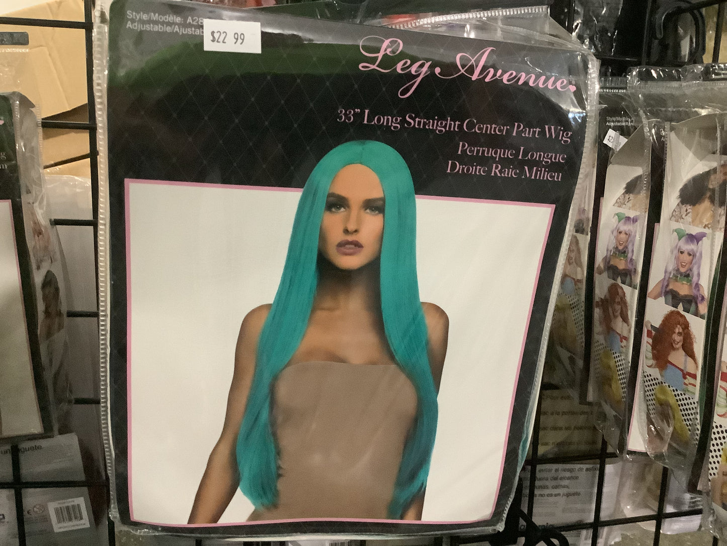 Long Straight Turquoise Wig - Adult