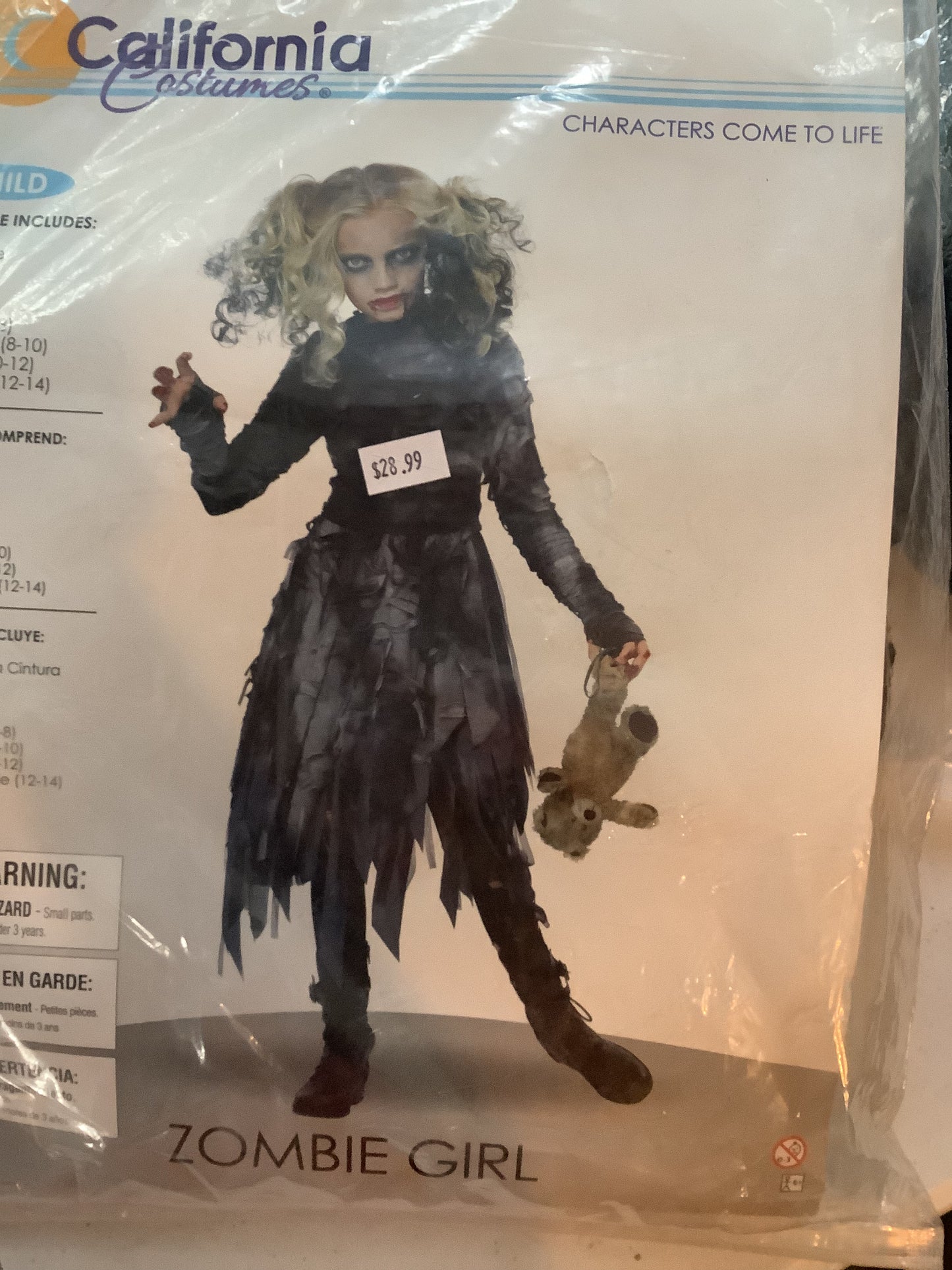 *Zombie Girl - Child Large (10-12)