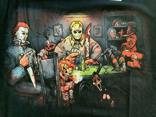 Slashers Playing Poker T-Shirt - Large