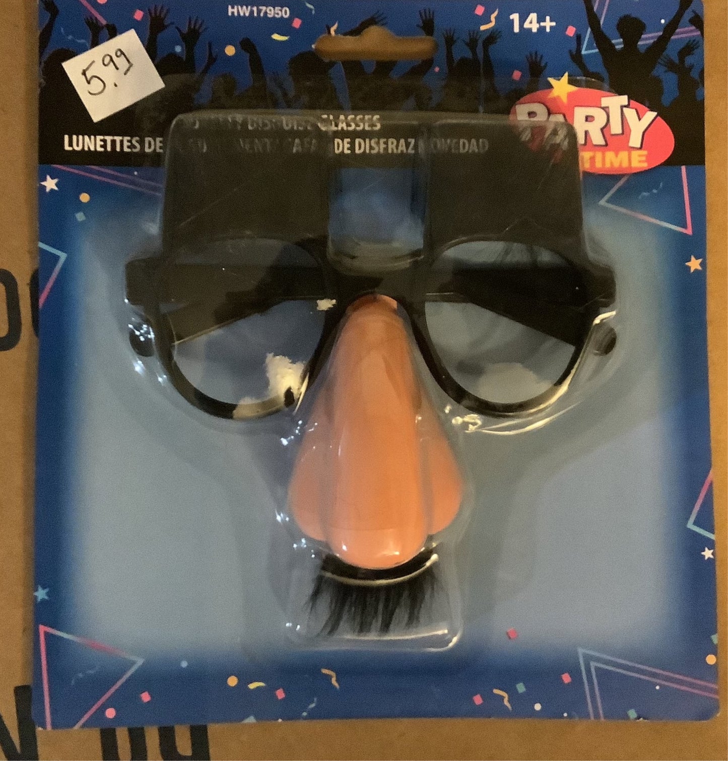 Novelty Disguise Glasses -Party Time