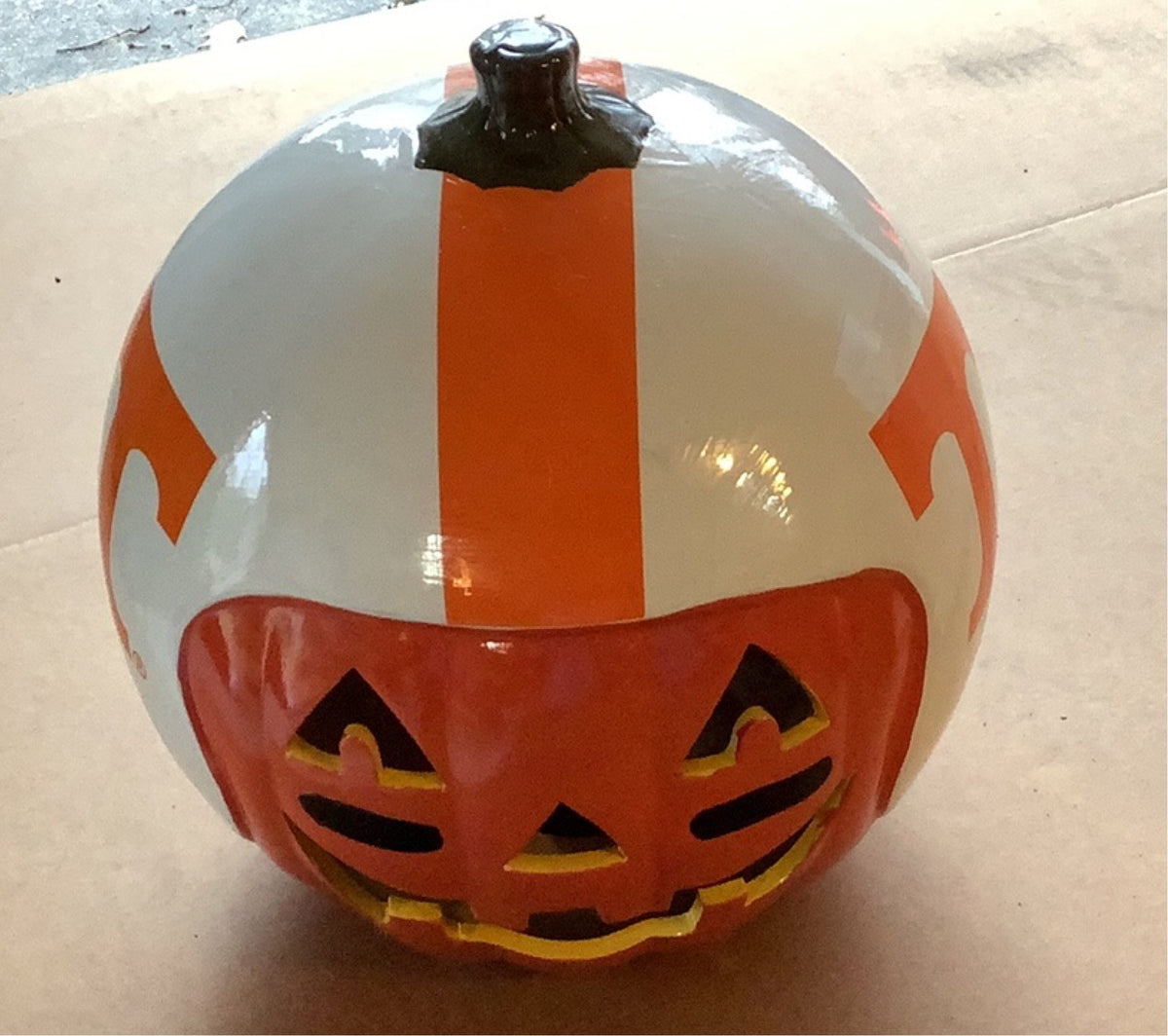 Football Ceramic Pumpkin