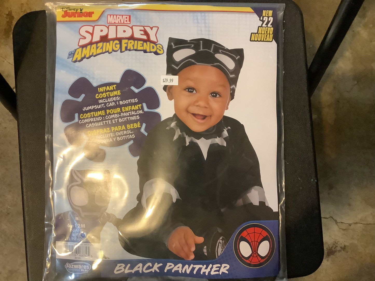 *Marvel Spidey Friends- Black Panther - Infant (12-18mo)