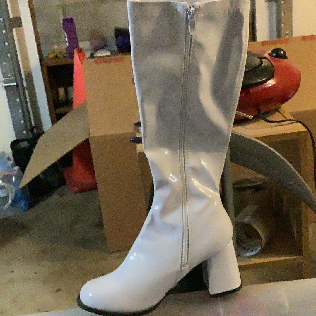 Ellie Go-Go Boots - White -Size 7